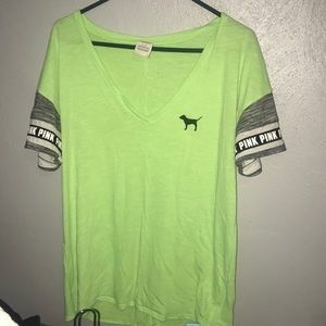 Victoria’s Secret PINK Neon Green T-Shirt
